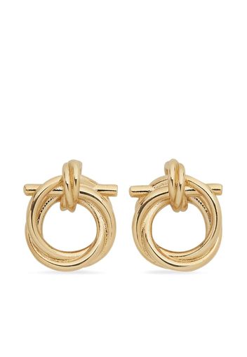 Ferragamo Gancini twisted hoop earrings - Gold