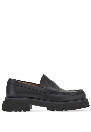 Ferragamo logo-embossed chunky leather loafers - Schwarz