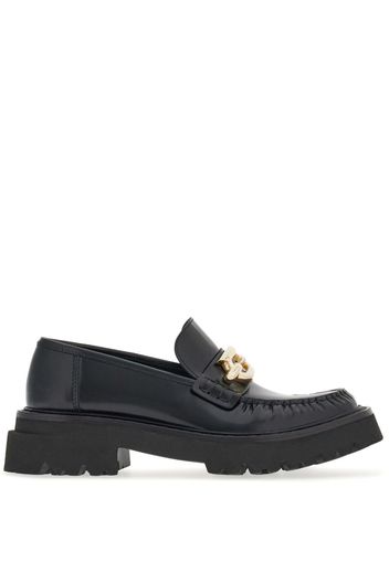 Ferragamo Loafer mit Gancini-Spange - Schwarz