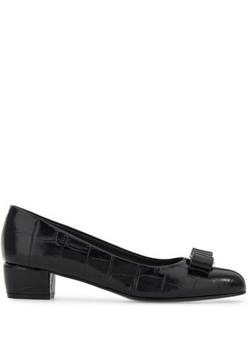 Ferragamo Vara bow-detail leather pumps - Schwarz