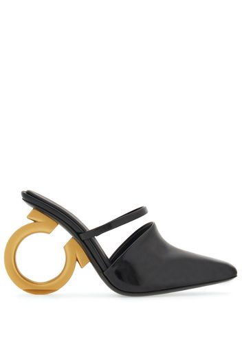 Ferragamo Elina 70mm sculpted-heel leather mules - Schwarz