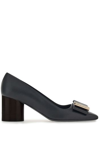 Ferragamo Double-bow 60mm leather pumps - Schwarz