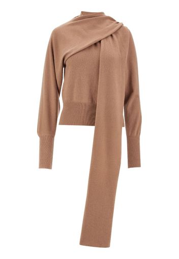 Ferragamo cashmere scarf jumper - Nude