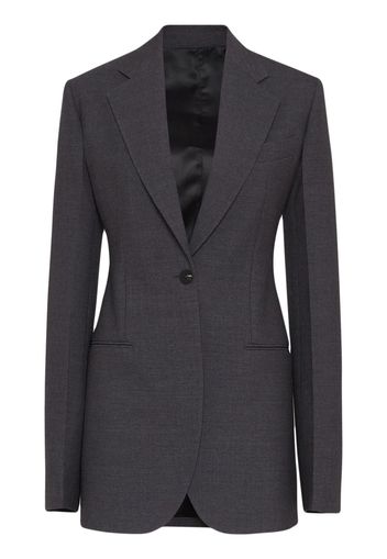 Ferragamo long-sleeved wool single-breasted blazer - Grau