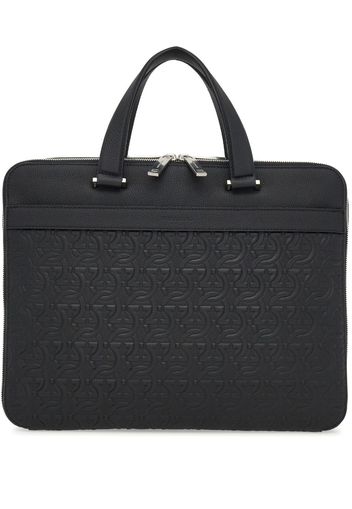 Ferragamo Aktentasche mit geprägtem Monogramm - Schwarz