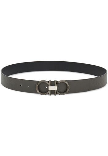 Ferragamo Gancini-buckle leather belt - Grau