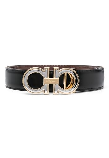 Ferragamo Gancini-buckle leather belt - Schwarz