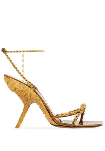 Ferragamo Bejeweled 105mm sandals - Gold
