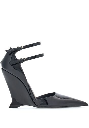 Ferragamo pointed-toe high-wedge sandals - Schwarz