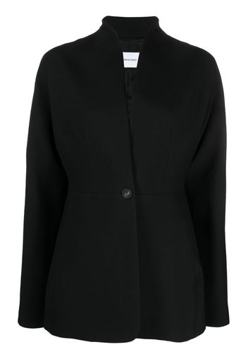 Ferragamo collarless single-breasted blazer - Schwarz