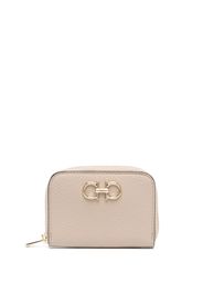 Ferragamo Gancini-plaque leather purse - Nude