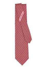 Ferragamo Gancini print silk tie - Rot