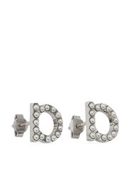 Ferragamo Gancini crystals and pearls earrings - Silber