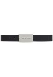 Ferragamo logo-embossed leather belt - Braun