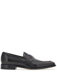 Ferragamo pointed-toe leather loafers - Schwarz