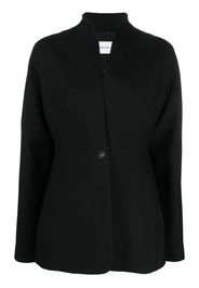 Ferragamo collarless single-breasted blazer - Schwarz