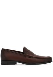 Ferragamo logo-debossed leather loafers - Braun