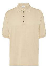 Ferragamo Gestricktes Poloshirt mit Logo-Schild - Nude