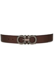 Ferragamo Gancini-buckle reversible leather belt - Braun