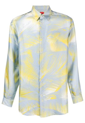 Ferrari graphic-print silk shirt - Blau