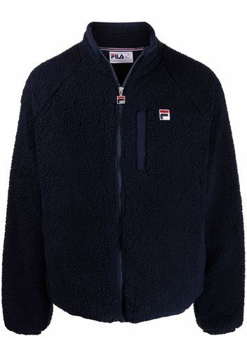 Fila chest logo-patch jacket - Blau