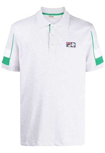 Fila stripe-sleeve polo shirt - Grau