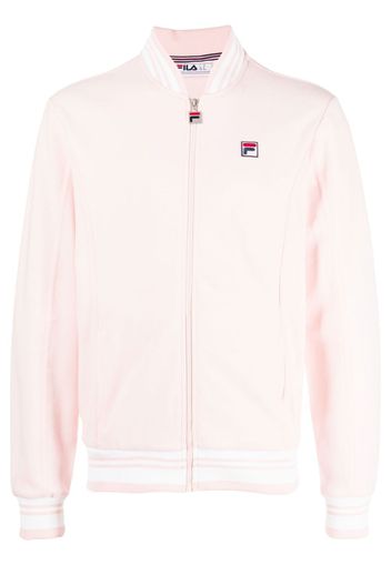 Fila embroidered-logo detail bomber jacket - Rosa