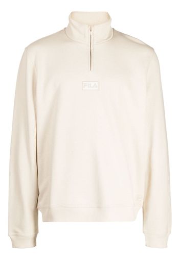 Fila logo-patch zip-up sweatshirt - Nude