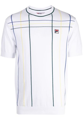 Fila logo-patch fine-knit jumper - Weiß