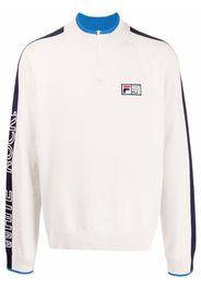 Fila logo-patch half-zip jumper - Weiß