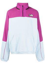 Fila logo-patch half-zip sweater - Blau