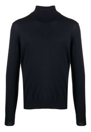 Fileria Rollkragenpullover mit gerippten Details - Blau