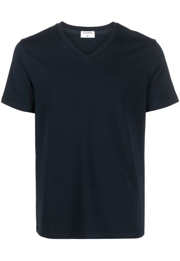 Filippa K V-neck short-sleeve T-shirt - Blau