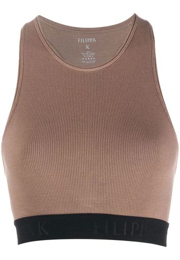 Filippa K Cropped-Top mit Racerback - Braun