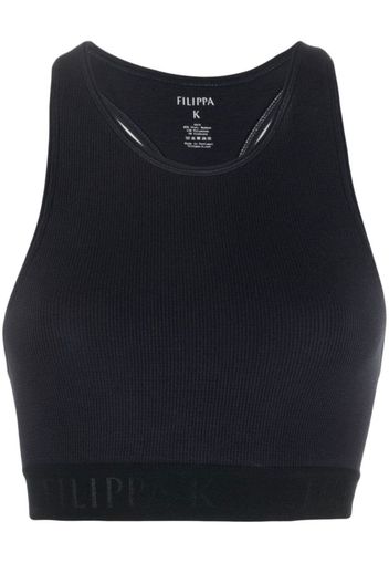 Filippa K Cropped-Top mit Racerback - Blau