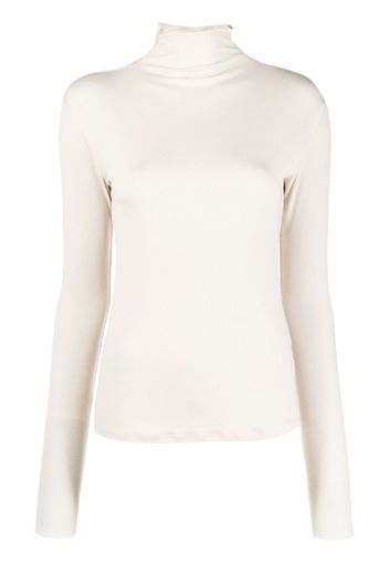 Filippa K Gerippter Pullover mit Stehkragen - Nude