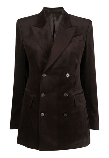 Filippa K Doppelreihiger Blazer mit Finish - Braun