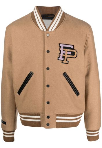 Filling Pieces Bomberjacke mit Logo-Patch - Braun