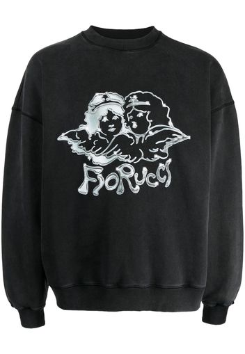 Fiorucci Sweatshirt mit Logo-Print - Grau