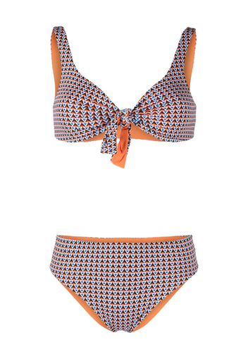 Fisico geometric-print bikini - Orange