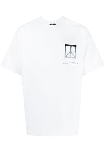 FIVE CM slogan-print cotton T-shirt - Weiß