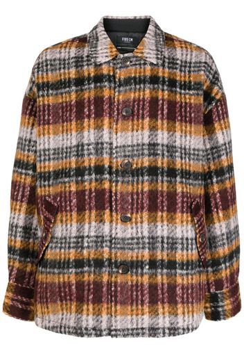 FIVE CM stripe-pattern shirt jacket - Mehrfarbig