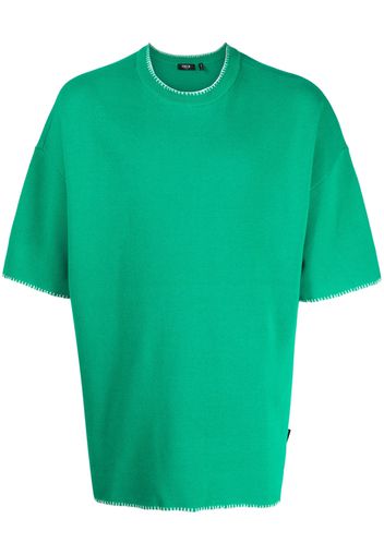 FIVE CM T-Shirt mit Ziernähten - Grün