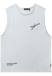 FIVE CM guitar-print cotton vest - Grau