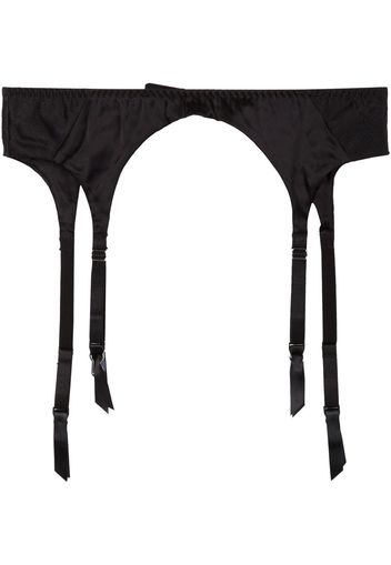 Fleur Du Mal Satin-Strumpfhalter - Schwarz