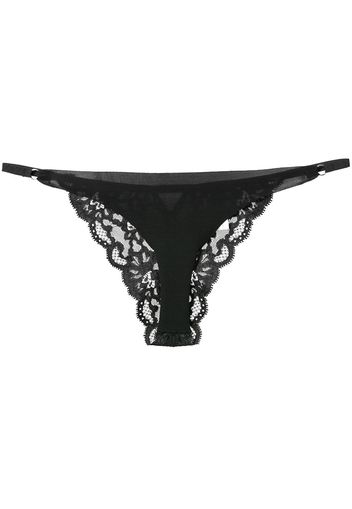 Fleur Du Mal 'Charlotte Seamless String Cheeky' Unterwäschen-Set - Schwarz