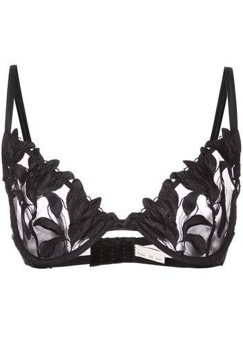 Fleur Du Mal 'Lily Lace' Halbschalen-BH - Schwarz