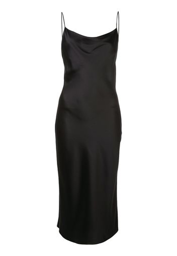 Fleur Du Mal Camisole-Kleid mit Wasserfallausschnitt - Schwarz