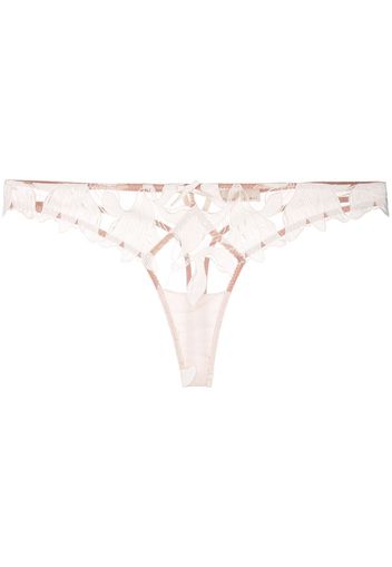 Fleur Du Mal 'Lily' String-Tanga aus Spitze - Weiß