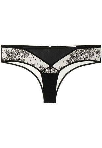 Fleur Du Mal String aus veganem Leder - Schwarz